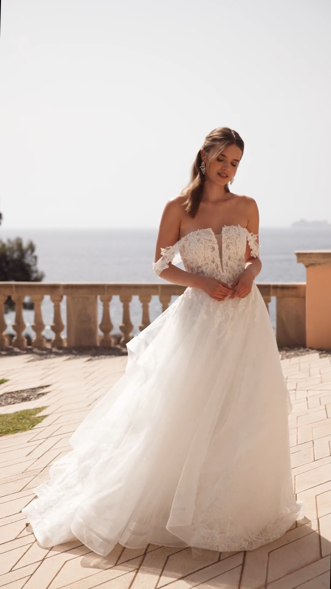 Moonlight Collection J6915 elegant bridal gowns and classic wedding dresses