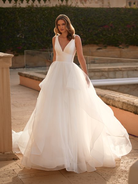Moonlight Collection J6916 affordable wedding dresses with low backs and beading