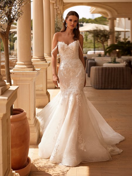 Moonlight Collection J6918 affordable wedding dresses with low backs and beading