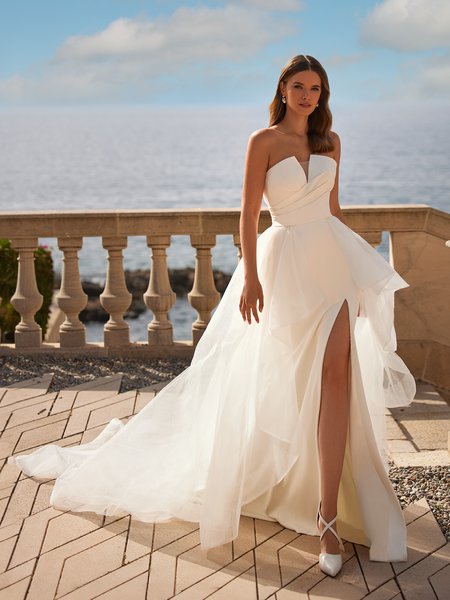 Moonlight Collection J6919 affordable wedding dresses with low backs and beading