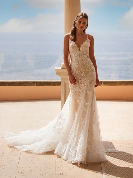 Moonlight Collection J6920 affordable wedding dresses with low backs and beading
