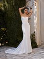 Chic Strapless Ruched Scoop Neck with Exposed Boning Mermaid Gown Moonlight Collection J6938