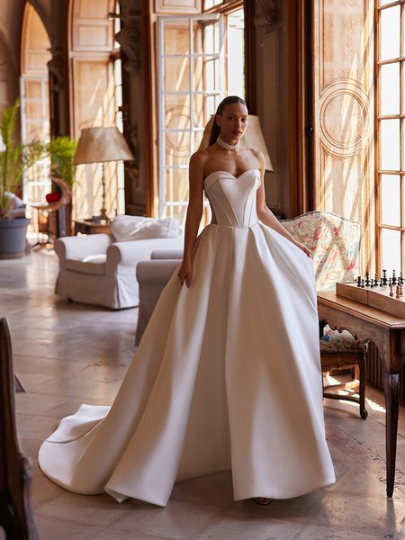Moonlight Collection J6997 affordable wedding dresses with low backs and beading Moonlight Collection J6997 affordable wedding dresses with low backs and beading
