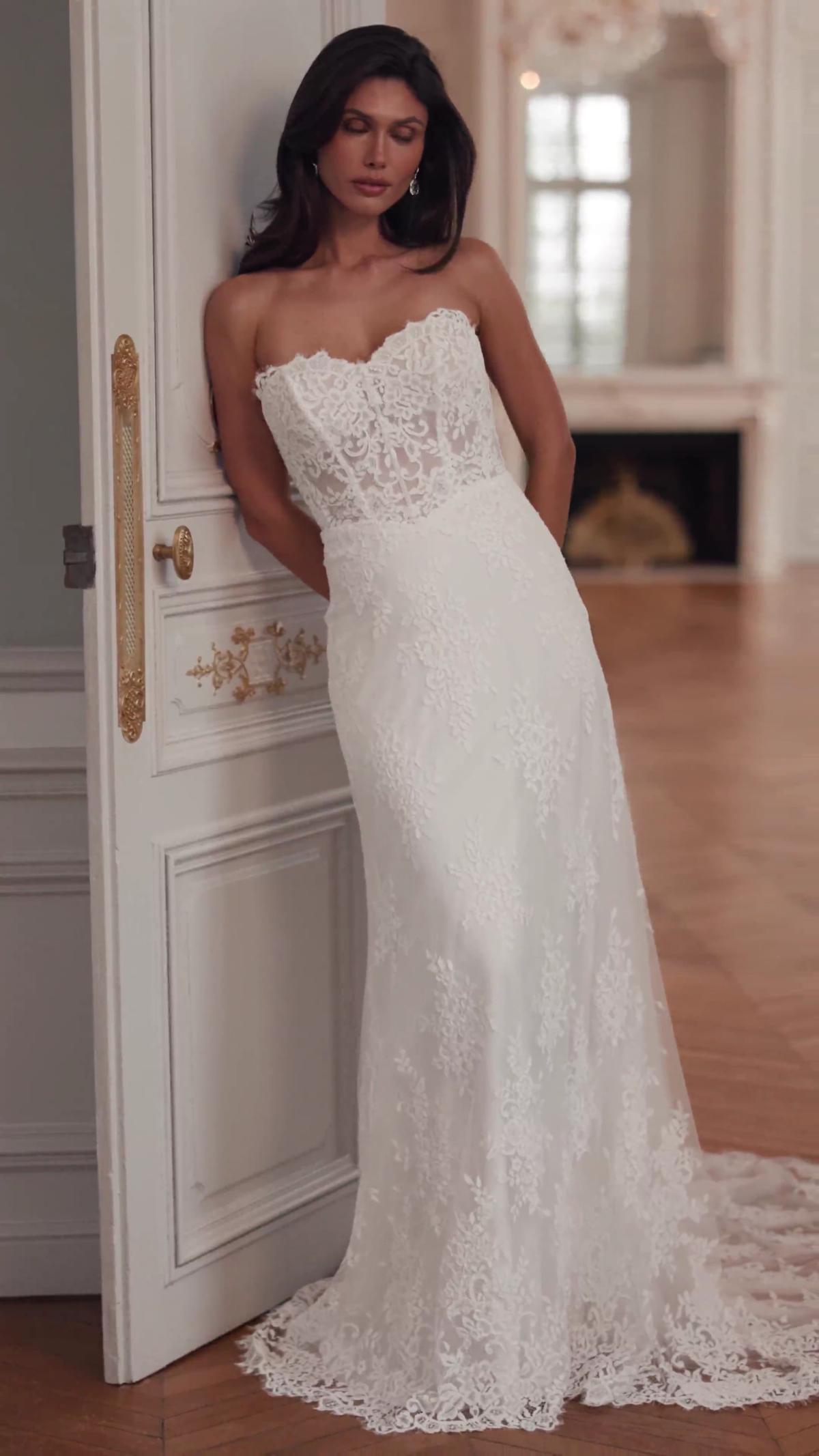 Moonlight Collection J7001 elegant bridal gowns and classic wedding dresses