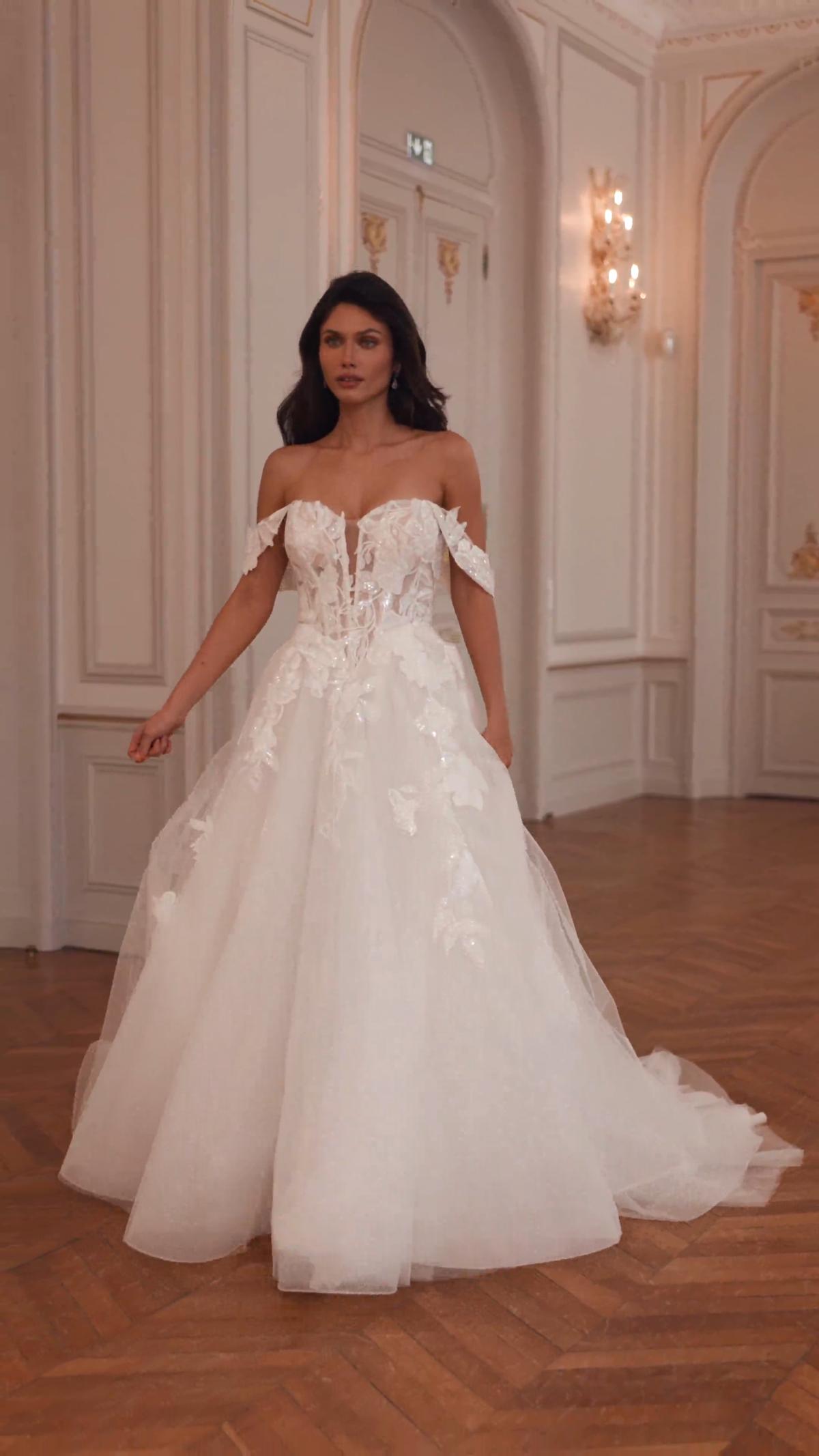 Moonlight Collection J7003 elegant bridal gowns and classic wedding dresses