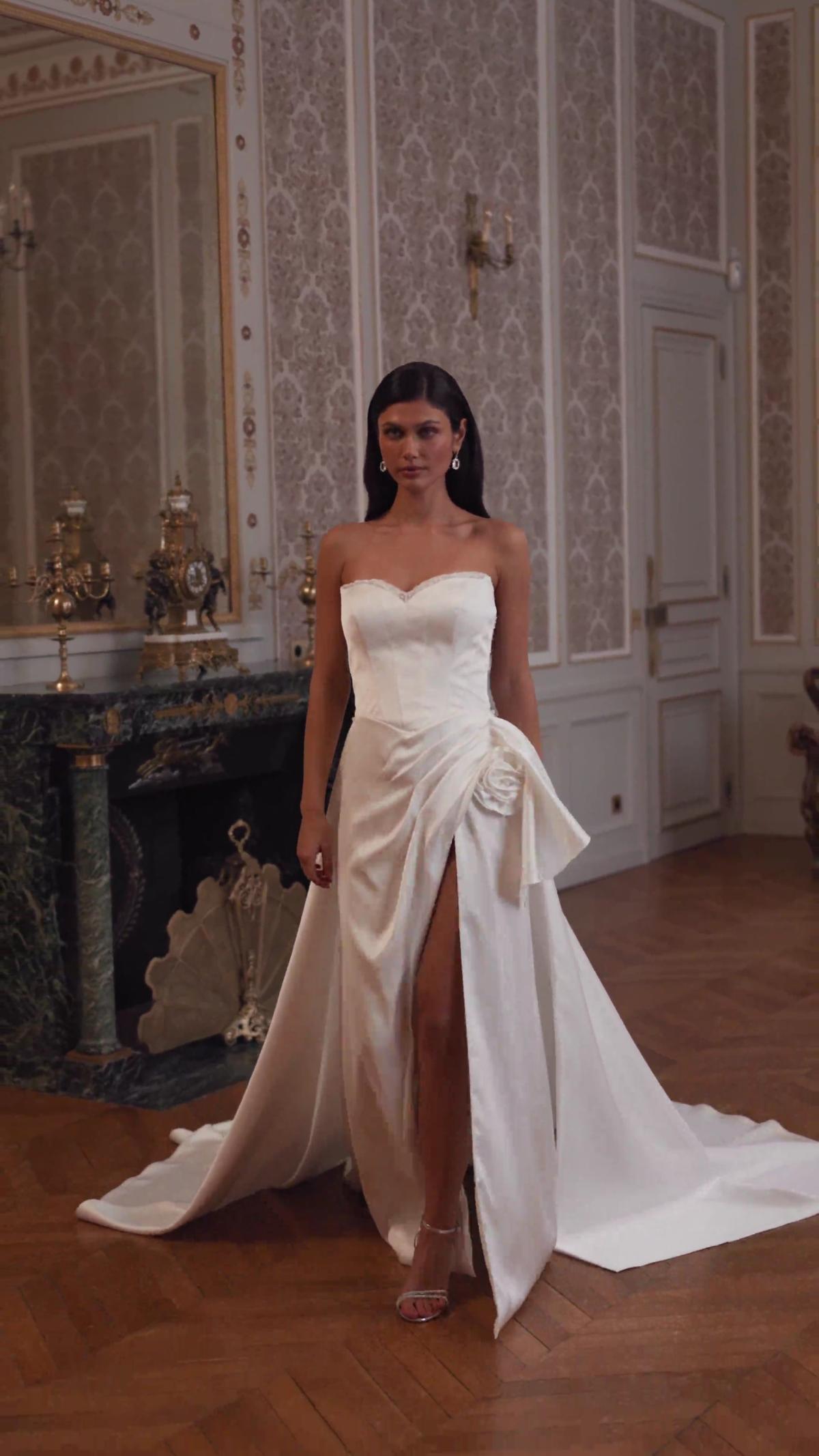 Moonlight Collection J7005 elegant bridal gowns and classic wedding dresses