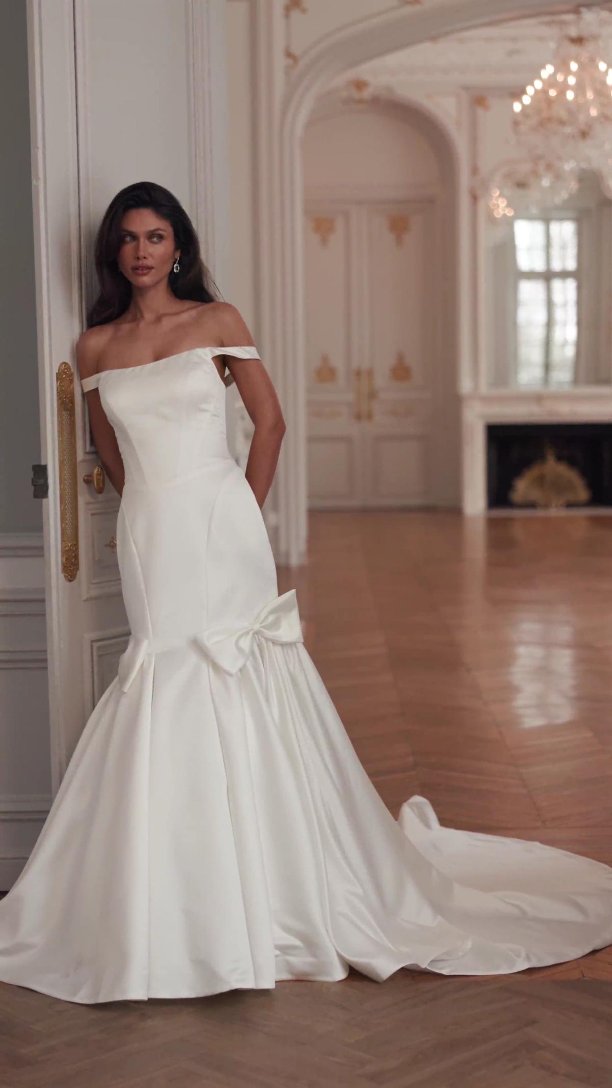 Moonlight Collection J7006 elegant bridal gowns and classic wedding dresses