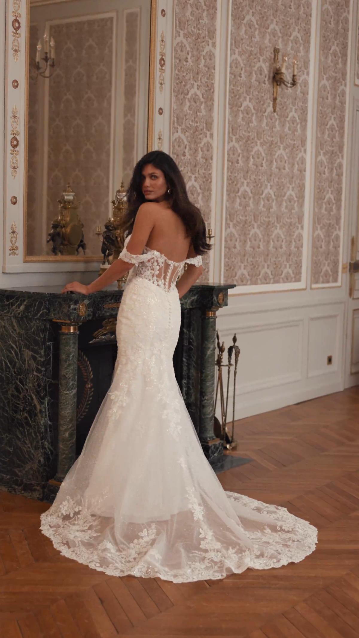 Moonlight Collection J7011 elegant bridal gowns and classic wedding dresses