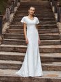 Moonlight Modest M5035 Chic Temple Ready Boho All Lace Mermaid Wedding Gown With Short Ruffle Sleeves Moonlight Modest M5035 Chic Temple Ready Boho All Lace Mermaid Wedding Gown With Short Ruffle Sleeves
