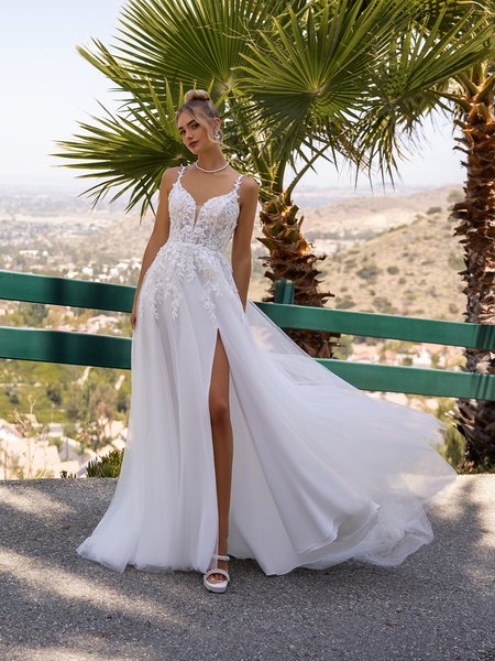 Moonlight Tango T208 comfortable bohemian lace bridal gowns for the casual bride