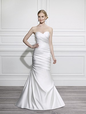 Moonlight Tango T648 sleek strapless elegant satin mermaid wedding dress with sweetheart neckline Moonlight Tango T648 sleek strapless elegant satin mermaid wedding dress with sweetheart neckline