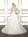 Moonlight Tango T681 strapless elegant lace bodice wedding gown with small train Moonlight Tango T681 strapless elegant lace bodice wedding gown with small train
