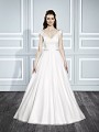 Moonlight Tango T709 Classic open off the shoulder Audrey Hepburn A-line retro wedding dress with pearls Moonlight Tango T709 Classic open off the shoulder Audrey Hepburn A-line retro wedding dress with pearls