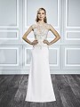 Moonlight Tango T710 sophisticated gold lace bridal dress with a high lace neckline Moonlight Tango T710 sophisticated gold lace bridal dress with a high lace neckline