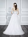 Moonlight Tango T711 strapless tulle wedding gown with lace detailing Moonlight Tango T711 strapless tulle wedding gown with lace detailing