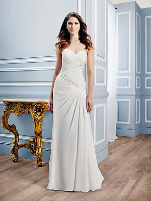 Moonlight Tango T747 curve enhancing chiffon bridal gown perfect for coastal weddings Moonlight Tango T747 curve enhancing chiffon bridal gown perfect for coastal weddings