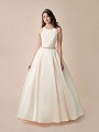 Moonlight Tango T796 posh mikado full A-line wedding dress with pleated skirt Moonlight Tango T796 posh mikado full A-line wedding dress with pleated skirt