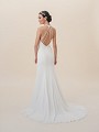 Moonlight Tango T822 simply informal chiffon wedding gown with sexy strappy back and short train Moonlight Tango T822 simply informal chiffon wedding gown with sexy strappy back and short train