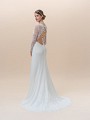 Moonlight Tango T829 casual lace chiffon wedding dress with long sleeves and sexy lace-up keyhole back Moonlight Tango T829 casual lace chiffon wedding dress with long sleeves and sexy lace-up keyhole back