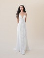 Moonlight Tango T830B bohemian vintage lace A-line wedding dress with chiffon skirt overlay Moonlight Tango T830B bohemian vintage lace A-line wedding dress with chiffon skirt overlay