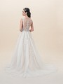 Moonlight Tango T832 full A-line lace wedding dress with gorgeous sheer back and sweep train