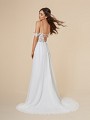 Moonlight Tango T842 sexy A-line wedding gown with lace-up back and cocktail train Moonlight Tango T842 sexy A-line wedding gown with lace-up back and cocktail train