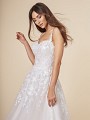 Moonlight Tango T843 ivory and taupe tulle and lace A-line bridal gown with soft sweetheart neckline Moonlight Tango T843 ivory and taupe tulle and lace A-line bridal gown with soft sweetheart neckline