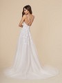Moonlight Tango T843 elegant tulle and lace A-line bridal gown with eye-catching strappy open back Moonlight Tango T843 elegant tulle and lace A-line bridal gown with eye-catching strappy open back