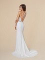 Moonlight Tango T847 figure flattering beaded strappy back mermaid bridal gown with cocktail train Moonlight Tango T847 figure flattering beaded strappy back mermaid bridal gown with cocktail train