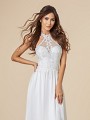 Moonlight Tango T848 sexy lined halter neckline bodice with soft and airy chiffon A-line skirt Moonlight Tango T848 sexy lined halter neckline bodice with soft and airy chiffon A-line skirt
