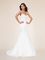 Moonlight Tango T862 figure-flattering satin mermaid bridal gown with sweetheart neckline Moonlight Tango T862 figure-flattering satin mermaid bridal gown with sweetheart neckline
