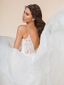Moonlight Tango T866 light and airy re-embroidered lace appliques bridal gown with organza skirt Moonlight Tango T866 light and airy re-embroidered lace appliques bridal gown with organza skirt