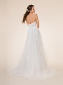 Moonlight Tango T868 beautiful open back A-line wedding dress with sequin beadings and sweep train