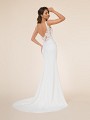 Moonlight Tango T871 beautiful lace appliques decorated deep illusion back and sweep train mermaid dress Moonlight Tango T871 beautiful lace appliques decorated deep illusion back and sweep train mermaid dress