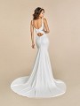 Moonlight Tango T881 chic crepe back wedding dress with key hole back 