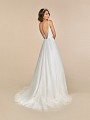 Moonlight Tango T883 deep illusion v-back and sparkle tulle train 
