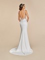 Moonlight Tango T884 crepe back satin mermaid bridal dress with deep V-back 