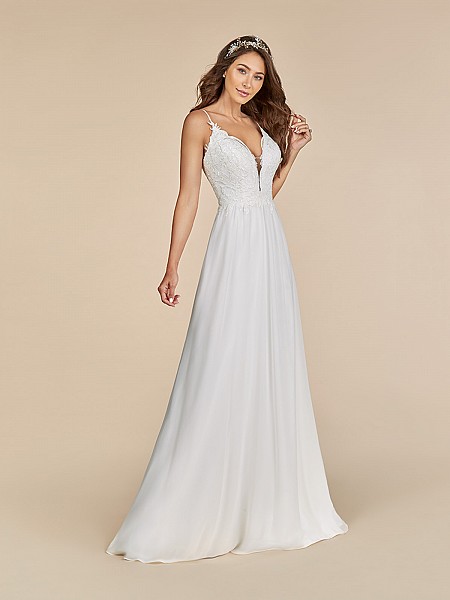 Moonlight Tango T885 chiffon dress with sweetheart neckline and beaded straps Moonlight Tango T885 chiffon dress with sweetheart neckline and beaded straps