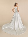 Moonlight Tango T886 satin bridal ball gown and chapel wedding train 