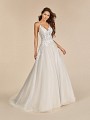 Moonlight Tango T890 tulle wedding dress with unlined lace bodice and thin straps 