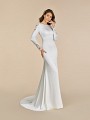 Moonlight Tango T892 crepe back satin wedding dress with sabrina neckline and long sleeves Moonlight Tango T892 crepe back satin wedding dress with sabrina neckline and long sleeves