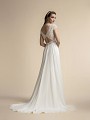 Casual Lace Keyhole Back A-line Wedding Dress with Short Train Moonlight T903