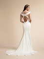 Crepe Mermaid Bridal Dress with Back Cutouts and Sweep Train Moonlight T904