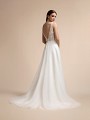 Deep Illusion V-back Wedding Dress with Tulle Skirt Moonlight T909 