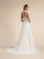 Illusion Racerback Bridal Gown with Lace Appliques and Sweep Train Moonlight T910 Illusion Racerback Bridal Gown with Lace Appliques and Sweep Train Moonlight T910