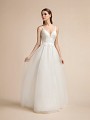 Lace Bodice Flowy A-line Wedding Dress with Sweetheart Neckline and Illusion Straps Moonlight T911 Lace Bodice Flowy A-line Wedding Dress with Sweetheart Neckline and Illusion Straps Moonlight T911