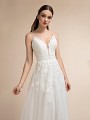 Boho A-line Wedding Dress With Sweetheart Neckline and Straps Moonlight T912 Boho A-line Wedding Dress With Sweetheart Neckline and Straps Moonlight T912