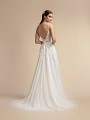 Indie Low V-back A-line Wedding Dress with Sweep Train Moonlight T912