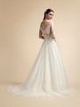 Sweetheart Neckline with Long Illusion Lace Sleeves Moonlight T914