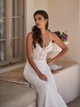 Moonlight Tango T923 deep sweetheart with illusion inset bodice sequin lace embelishment and spaghetti straps Moonlight Tango T923 deep sweetheart with illusion inset bodice sequin lace embelishment and spaghetti straps